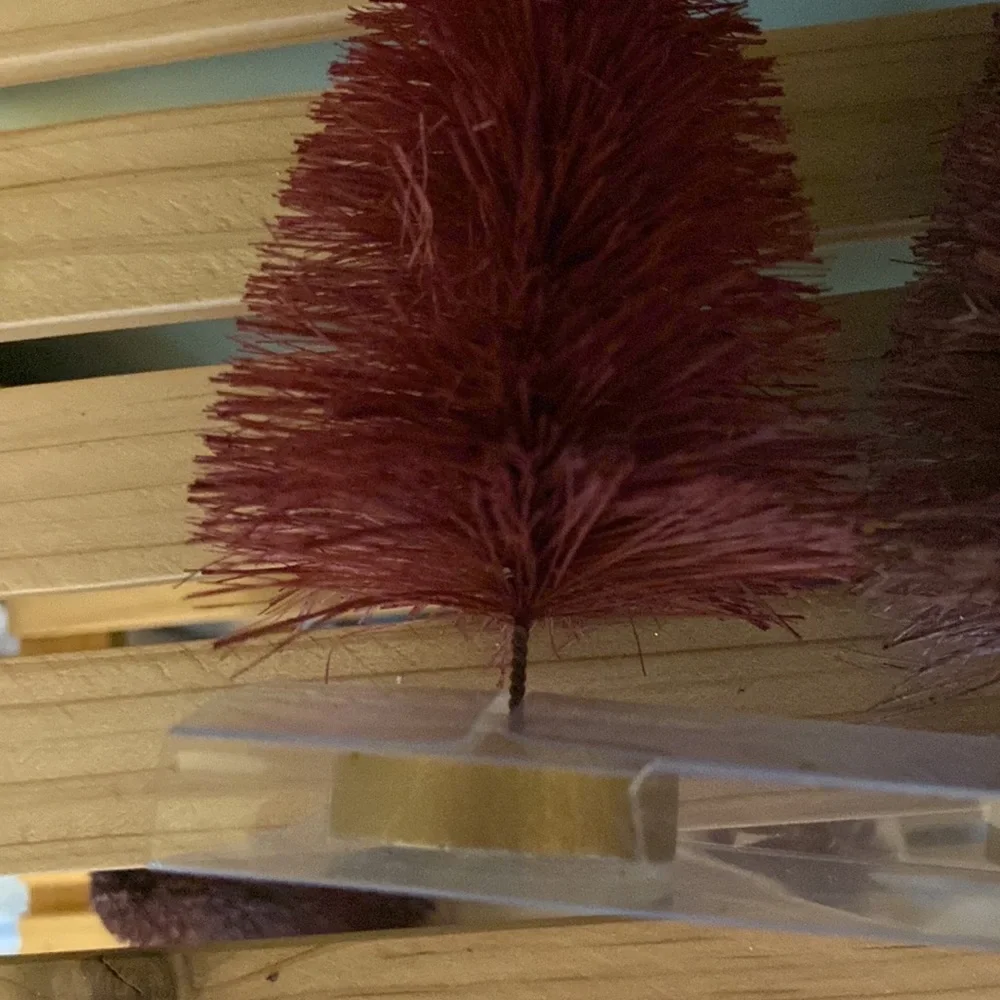 Target bottle brush Christmas tree set pink purple gold bullseye playground